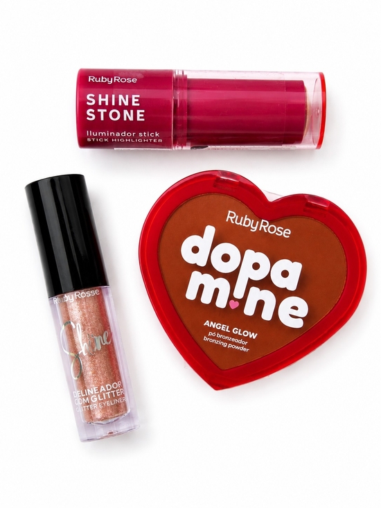 Ruby Rose Other - Ruby Rose Glow Makeup Set - Bronzer, Highlighter & Glitter Liner NEW